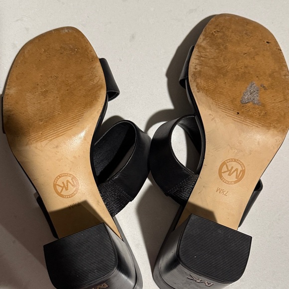 Michael Kors Black Leather Mules - Picture 3 of 3